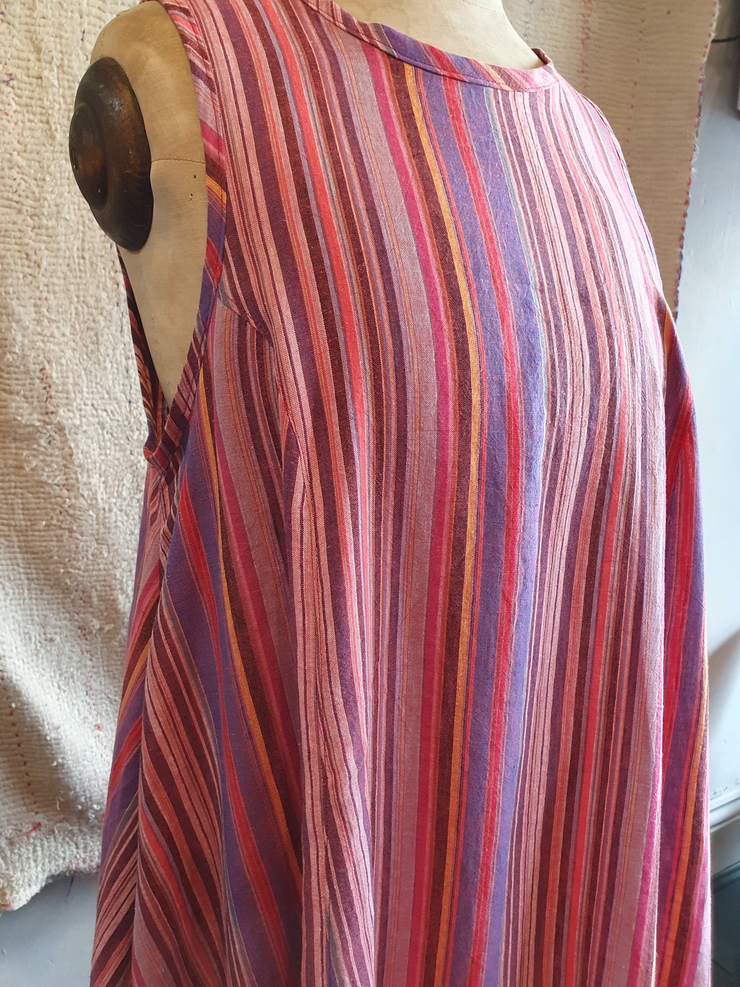 Swing dress in stripes