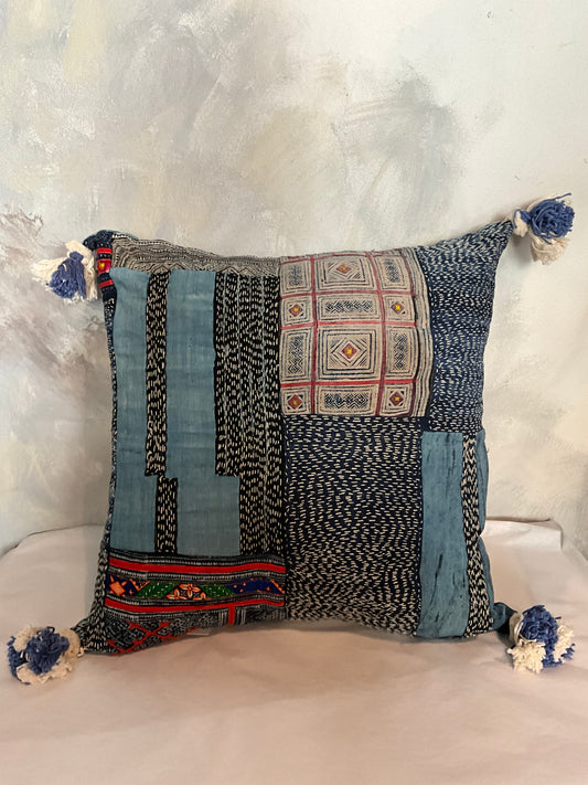 Handwoven Natural Dyed, Hand Stitched Pillow 4