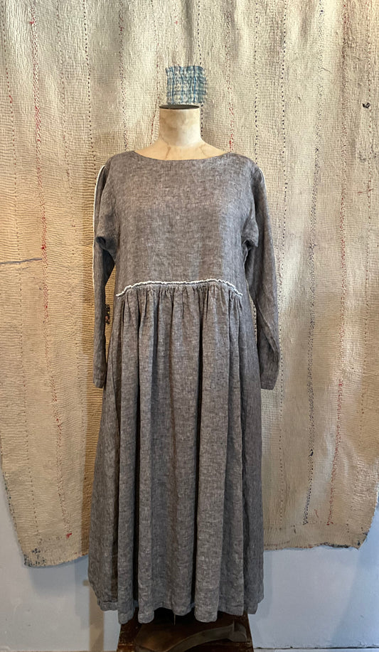 Grey Linen Willow Dress