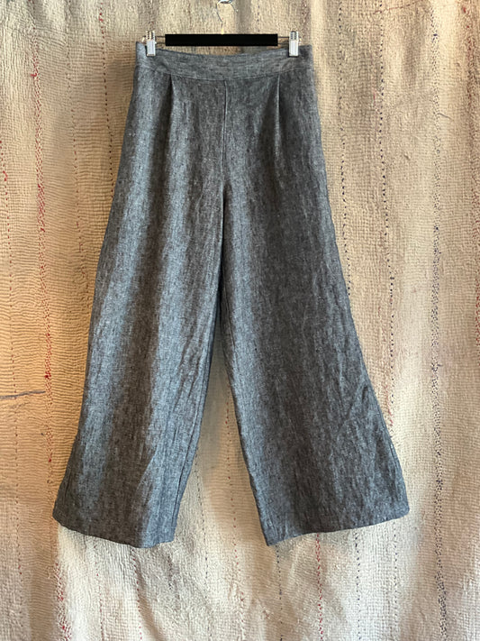 Grey Marle Linen Trouser