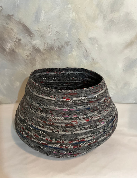 Handmade Small Grey Orb Basket