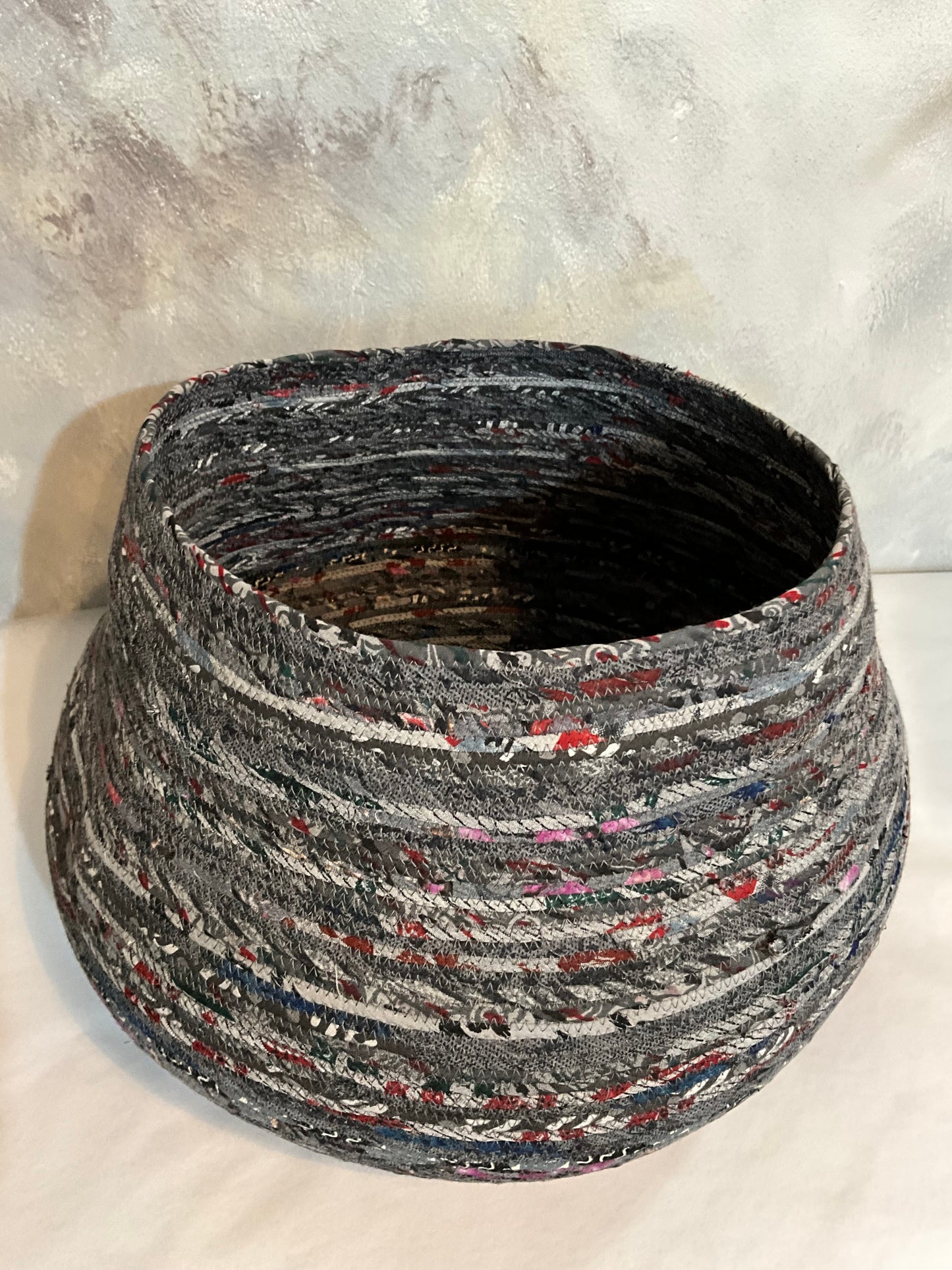 Handmade Small Grey Orb Basket