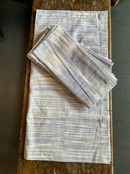 Handwoven Natural Dyed Napkins in Pale Blue