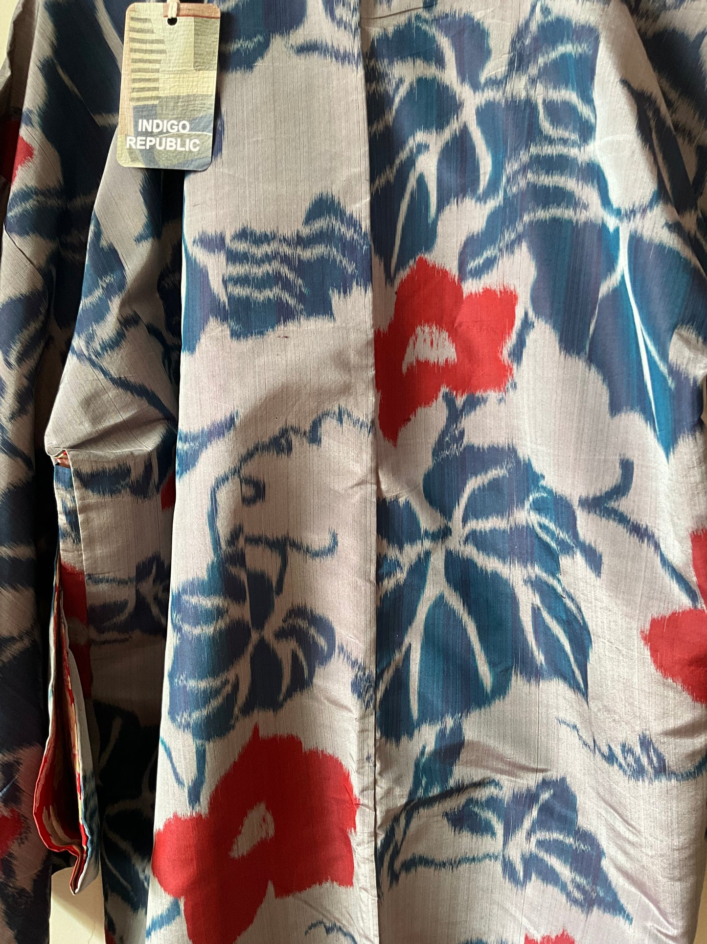 Vintage Kimono in Grey and Blue