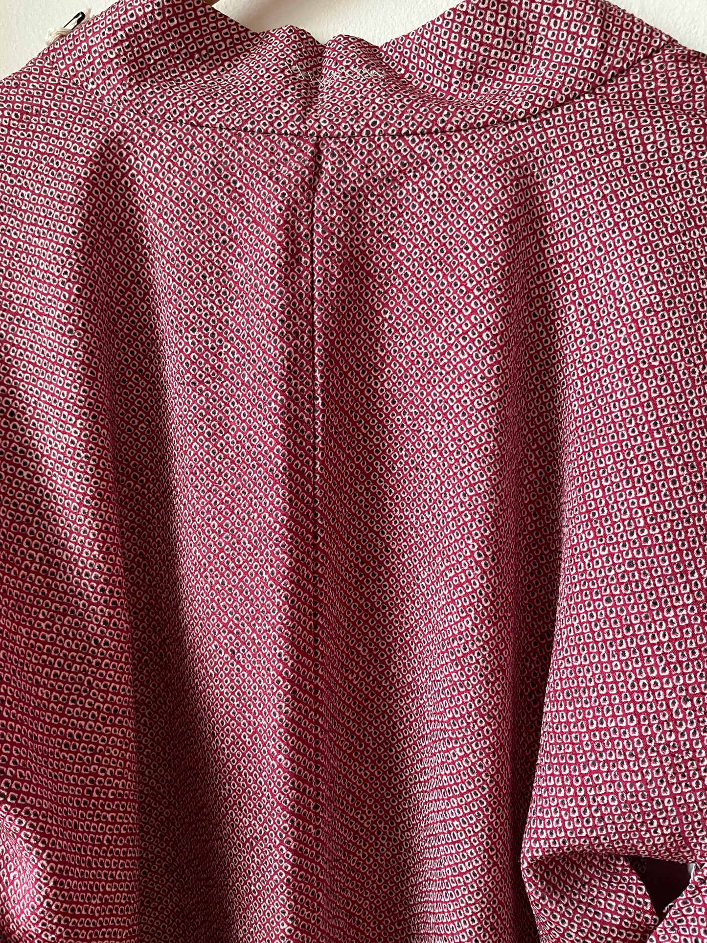 Vintage Kimono Shibori in Pink and Red