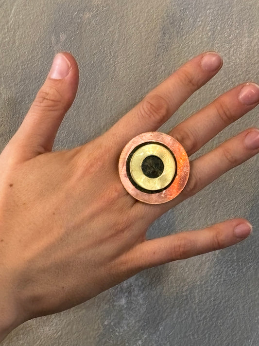 Recycled Brass, Copper Ring II