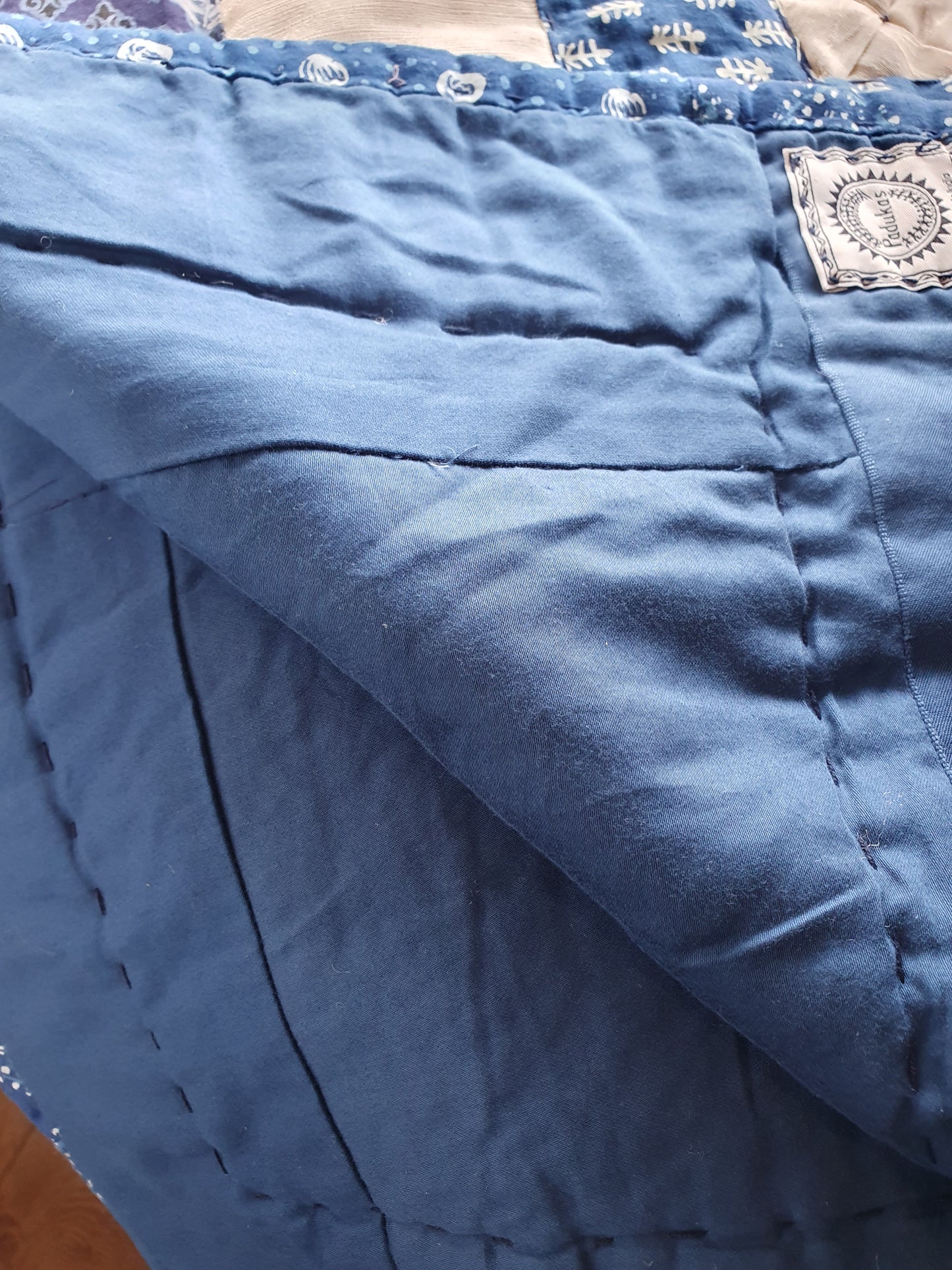 Handcrafted Quilt in Blues