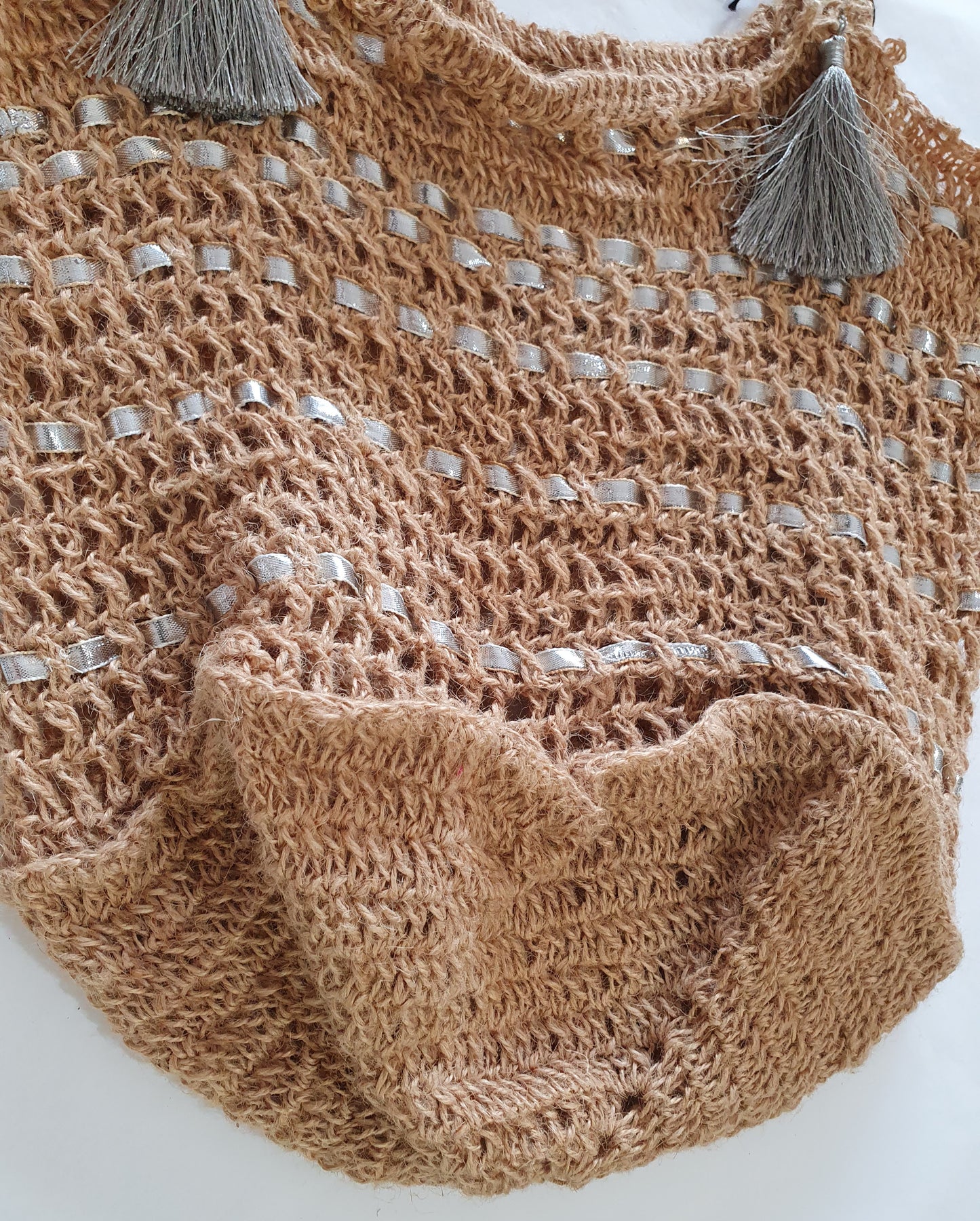 Wild hemp bag with blue tassels