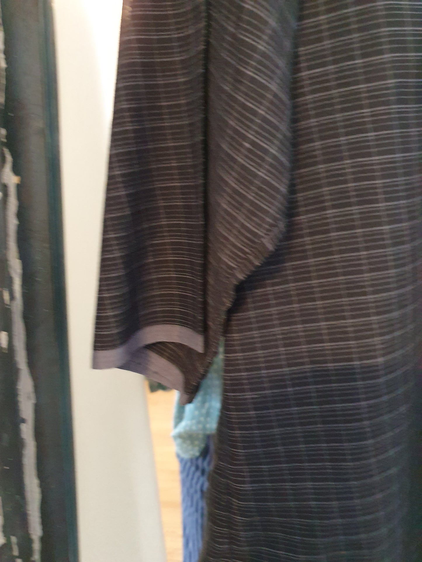 Stella back pleat shirt in handwoven cotton check