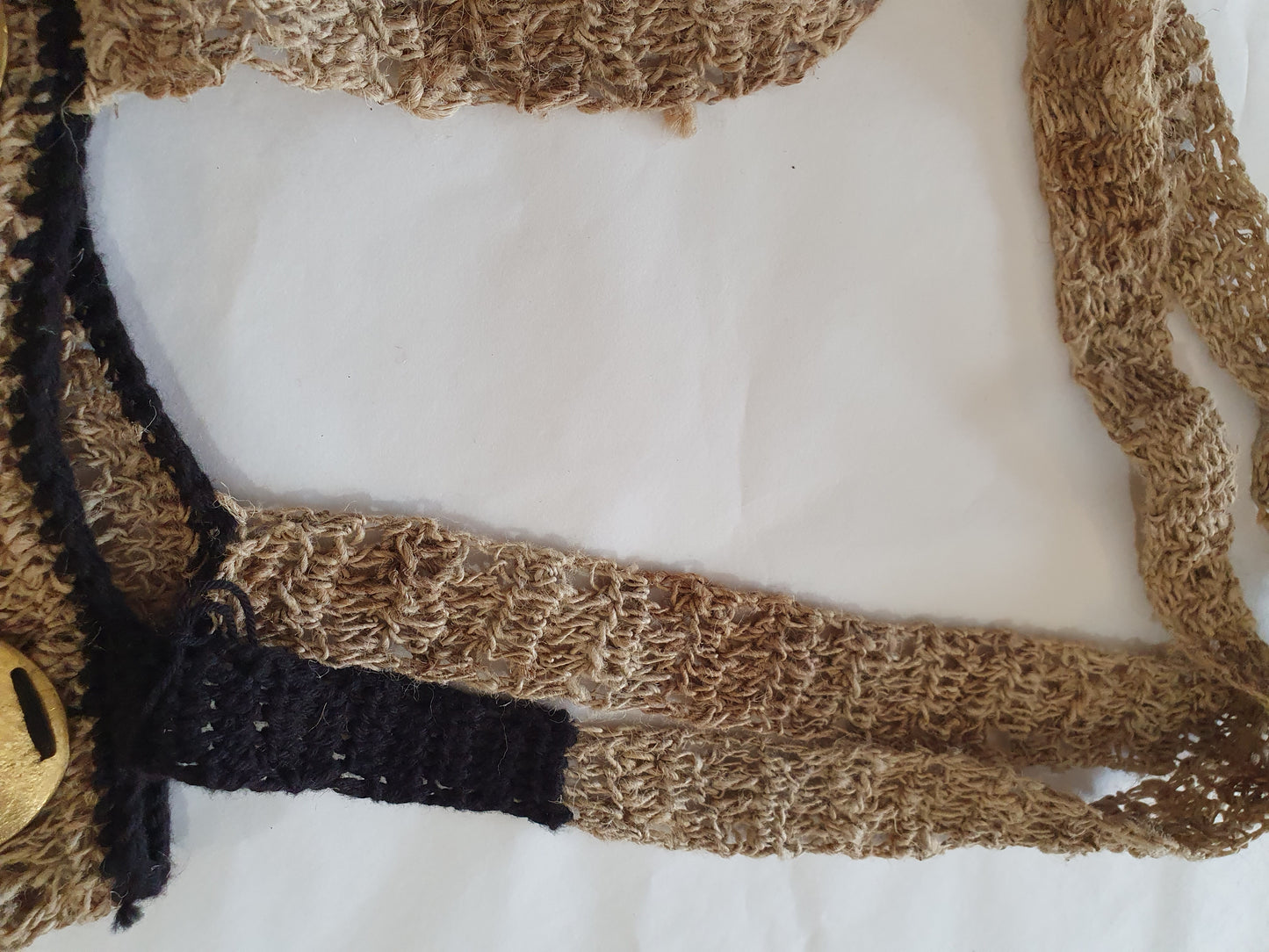 Wild hemp bag with brass discs