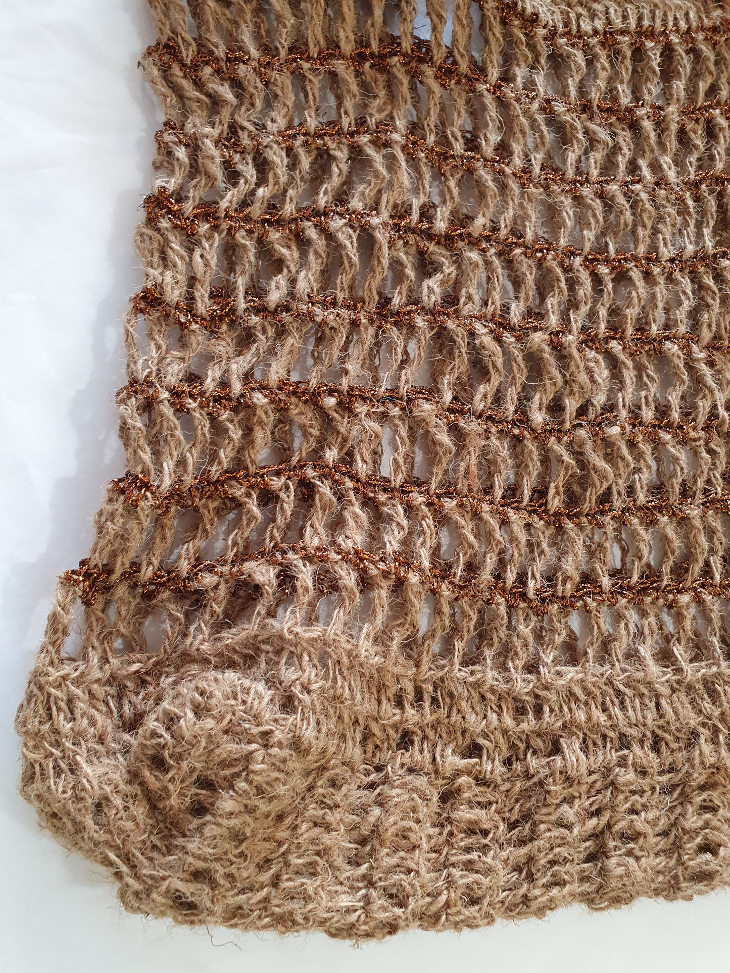 Wild hemp bag with copper thread