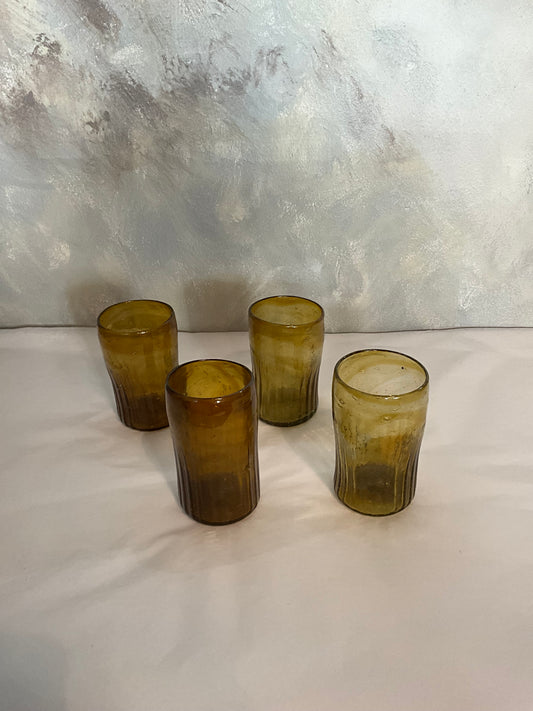 Afghan Glassware Amber Glass