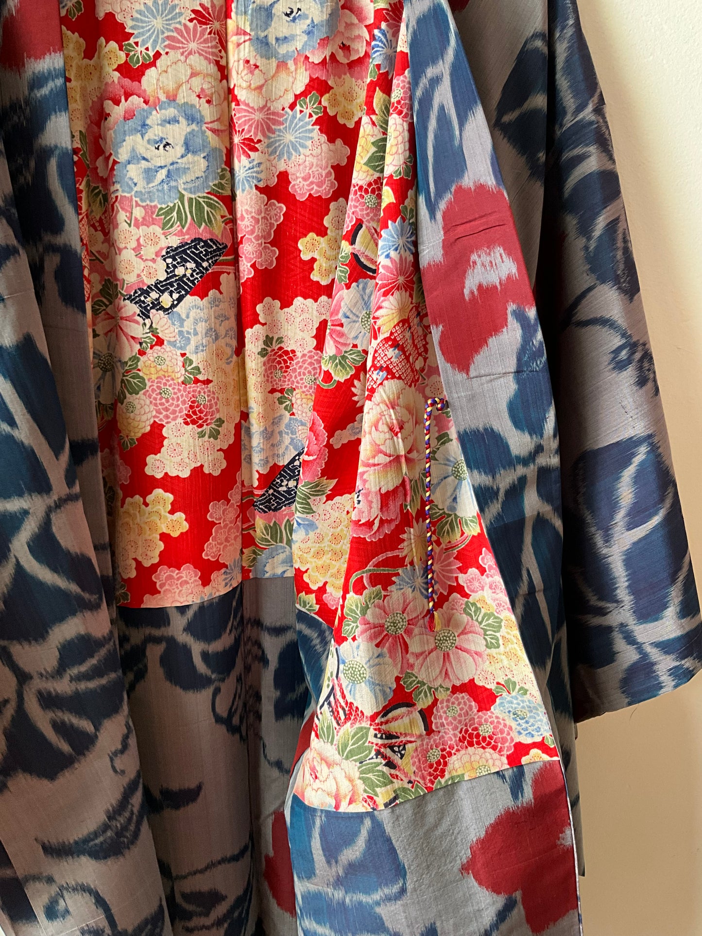 Vintage Kimono in Grey and Blue