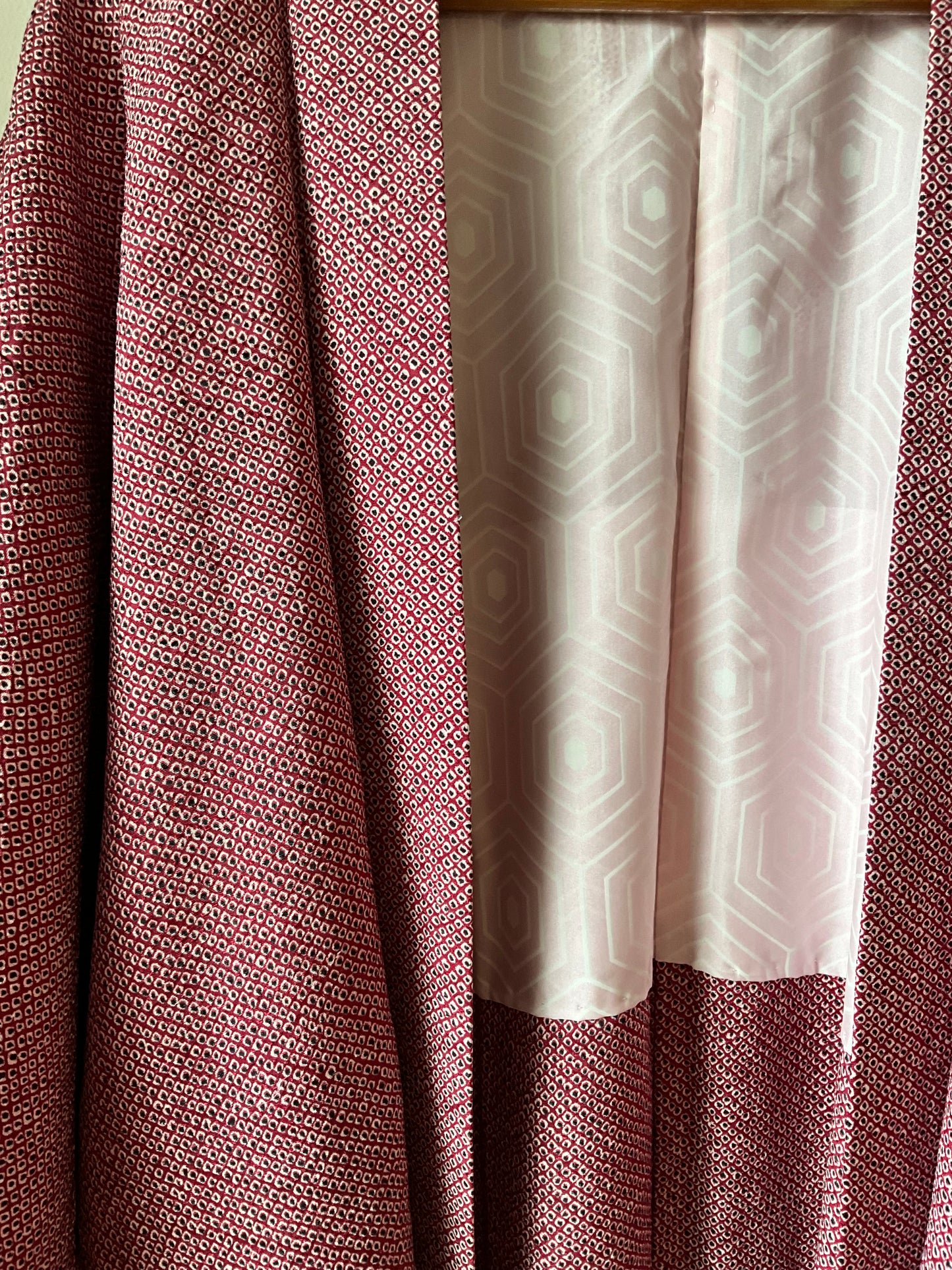Vintage Kimono Shibori in Pink and Red