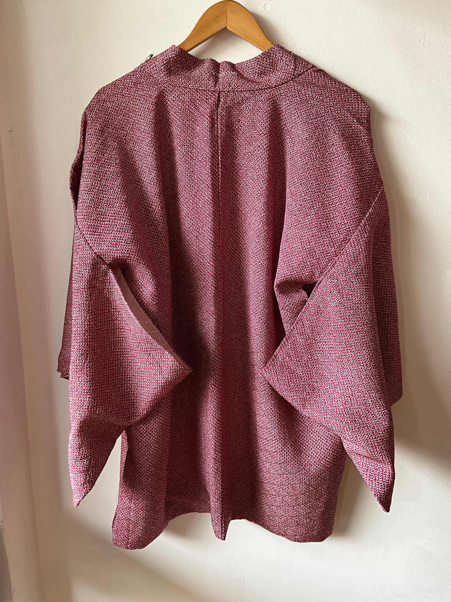Vintage Kimono Shibori in Pink and Red