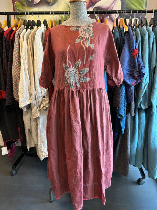 Leila Dress in Handwoven Silk Cotton