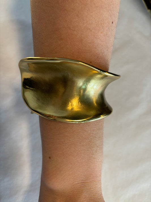 Wave Bracelet in Brass