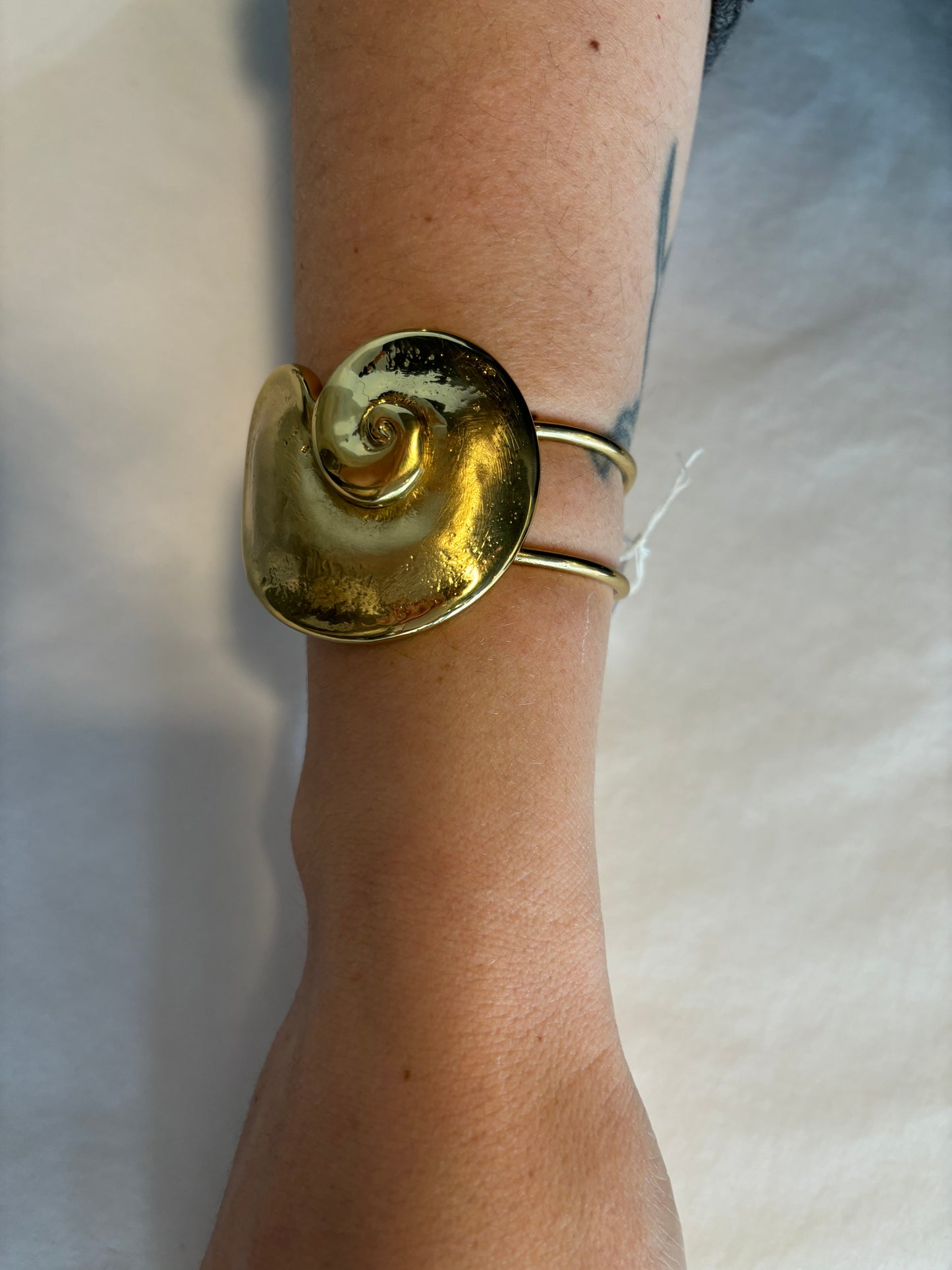 Shell Cuff in Brass