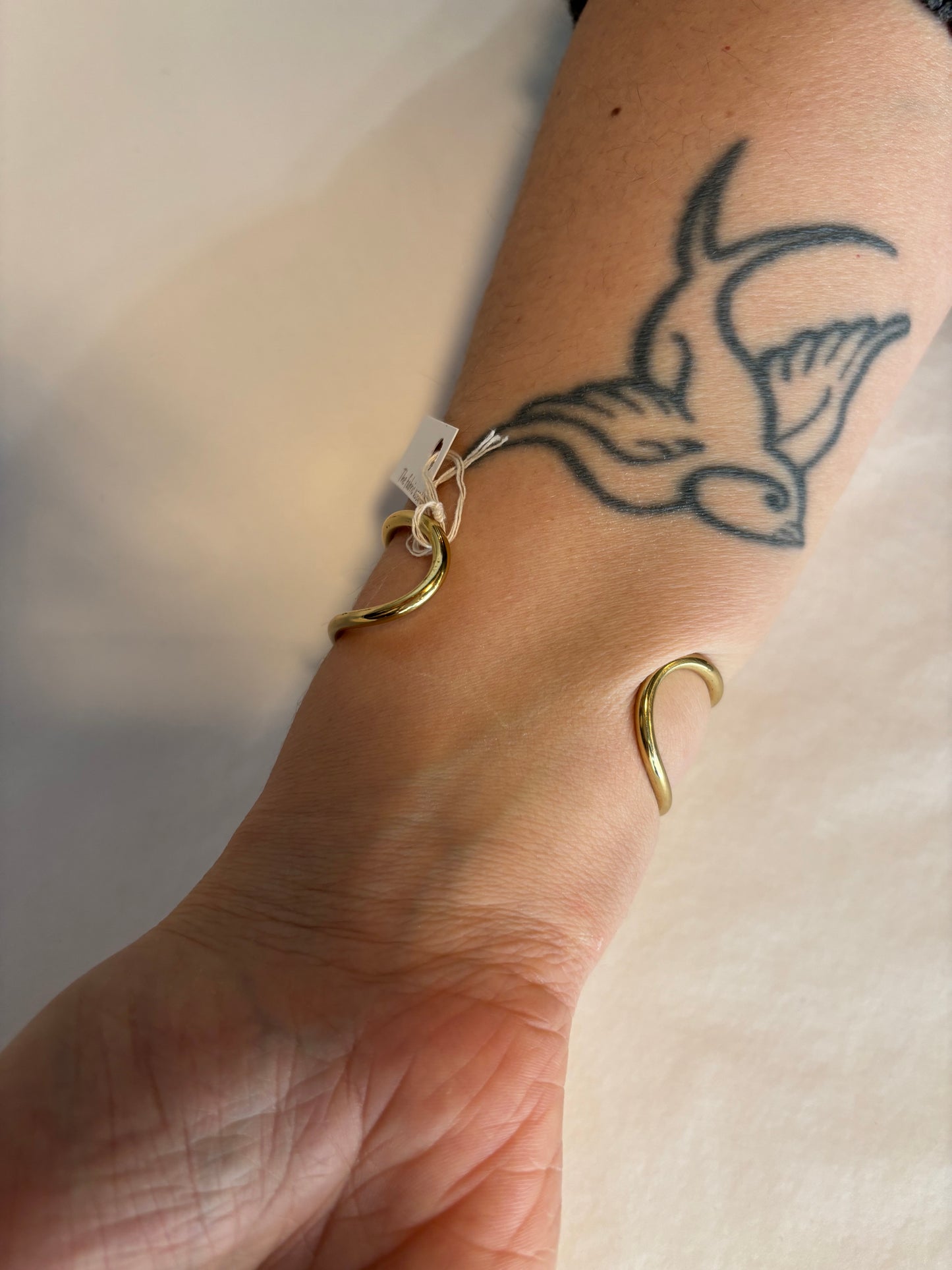 Shell Cuff in Brass