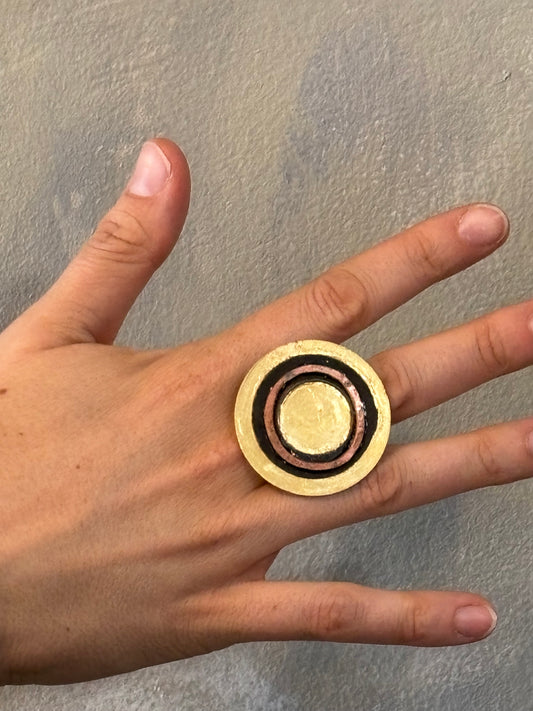Recycled Brass, Copper Ring III