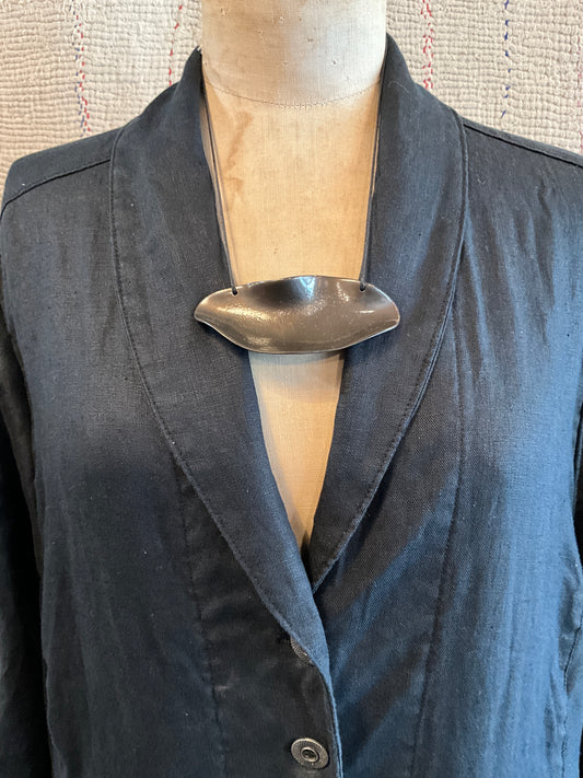 Sand casted brass neck piece with espresso finish