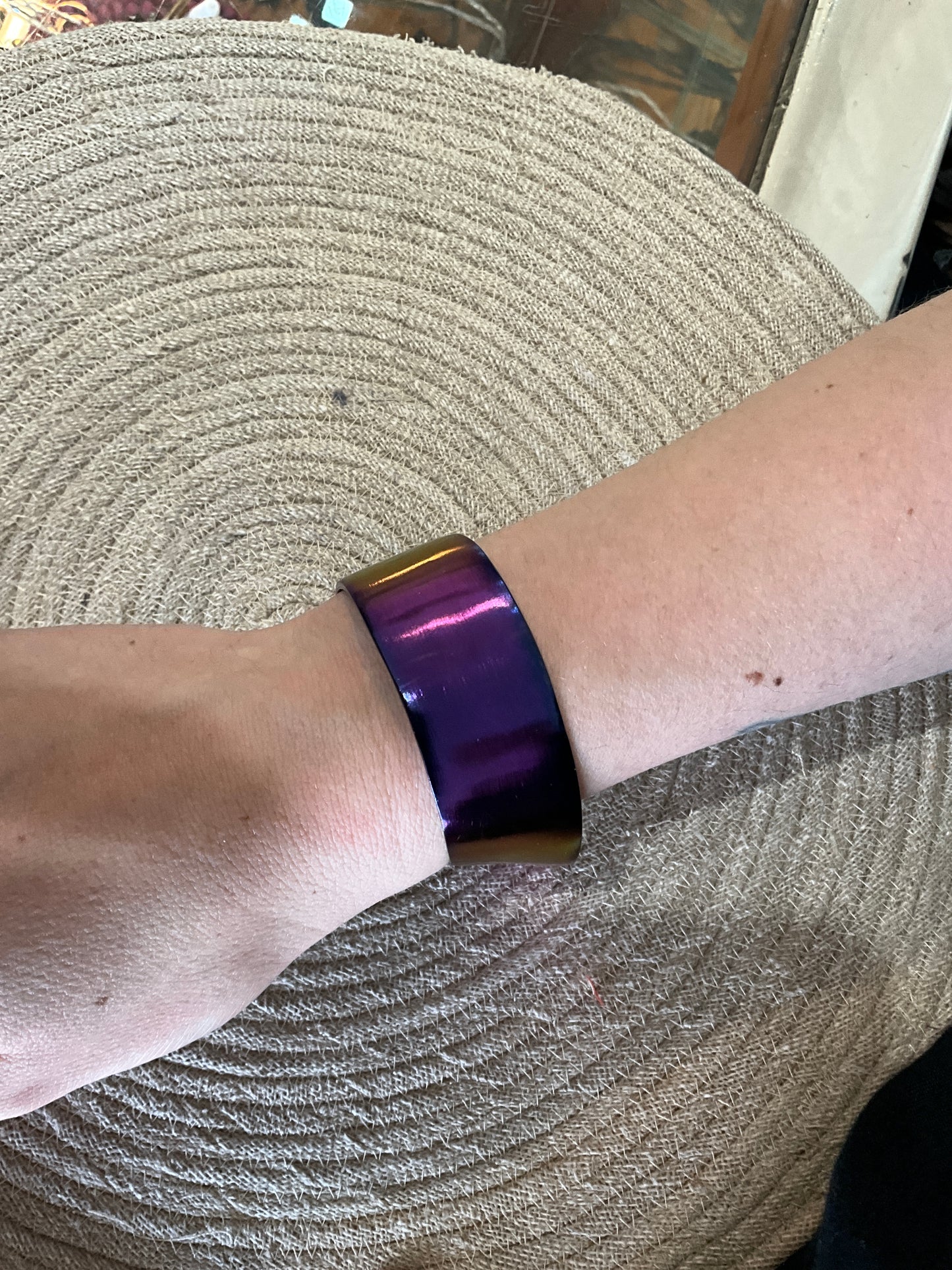 Cuff Brass iridescent finish small