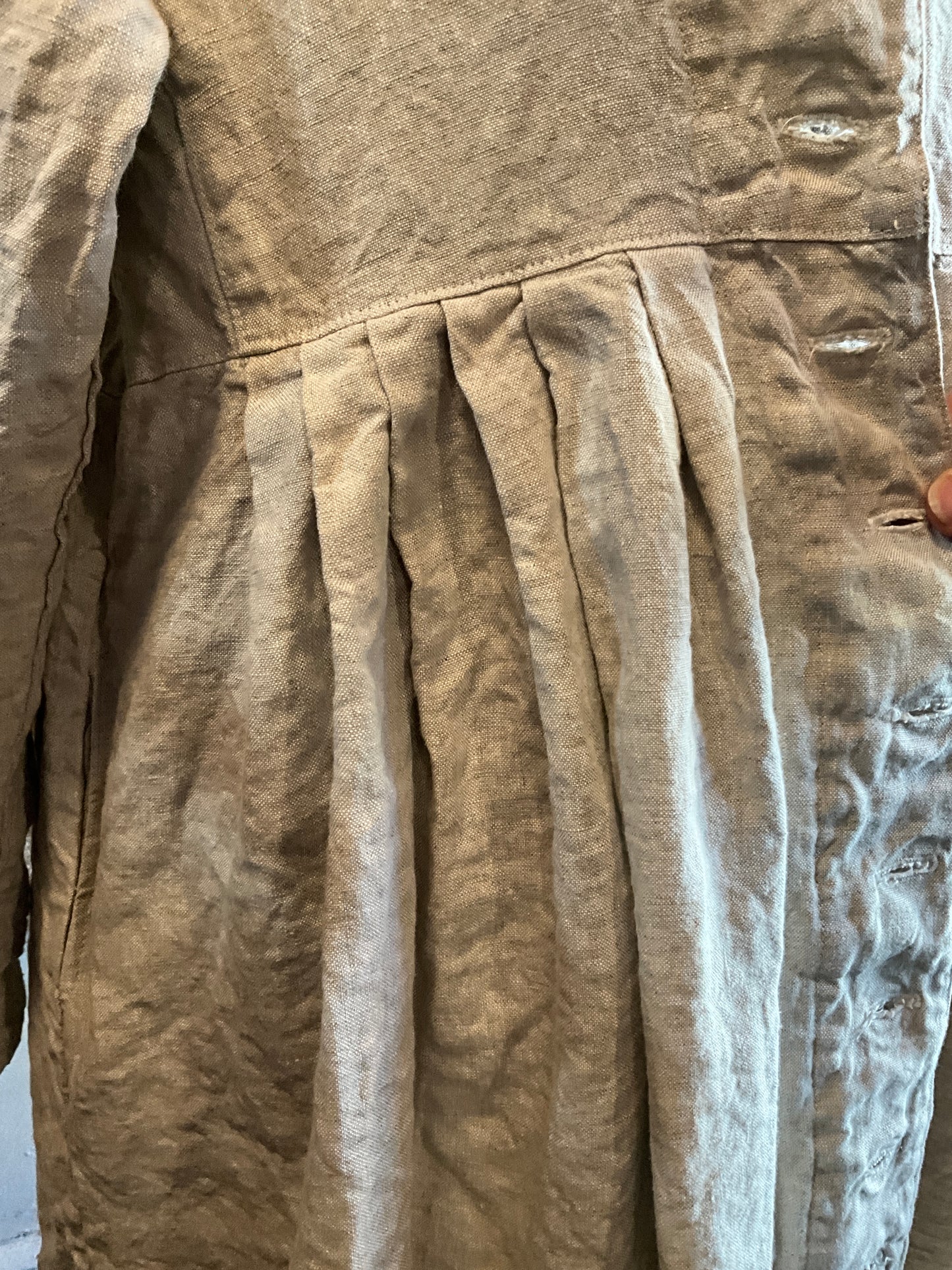 Victoria Linen Duster in Ecru