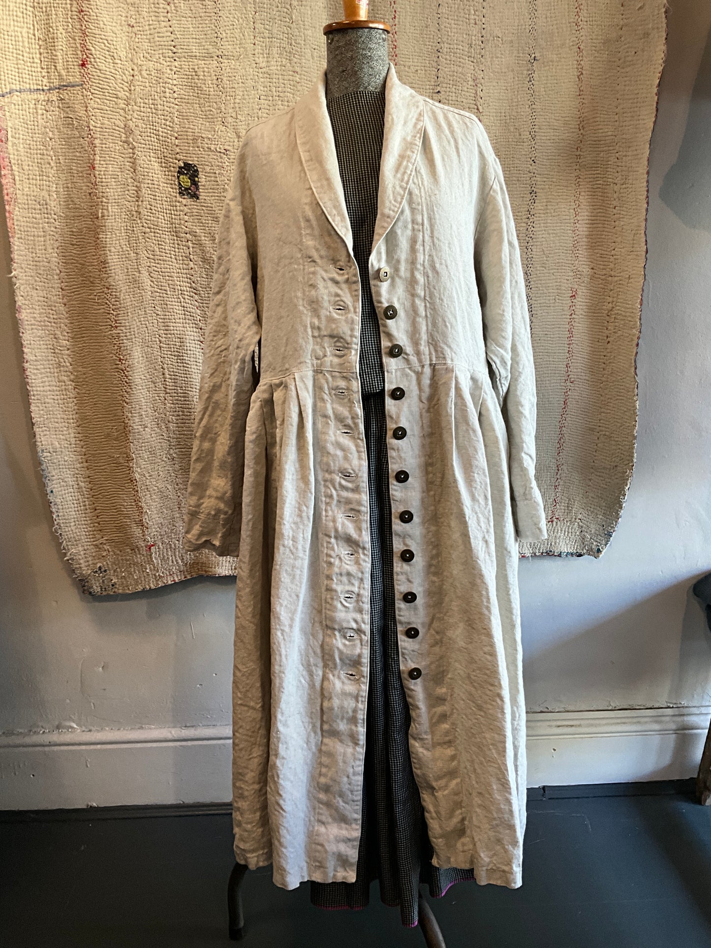 Victoria Linen Duster in Ecru
