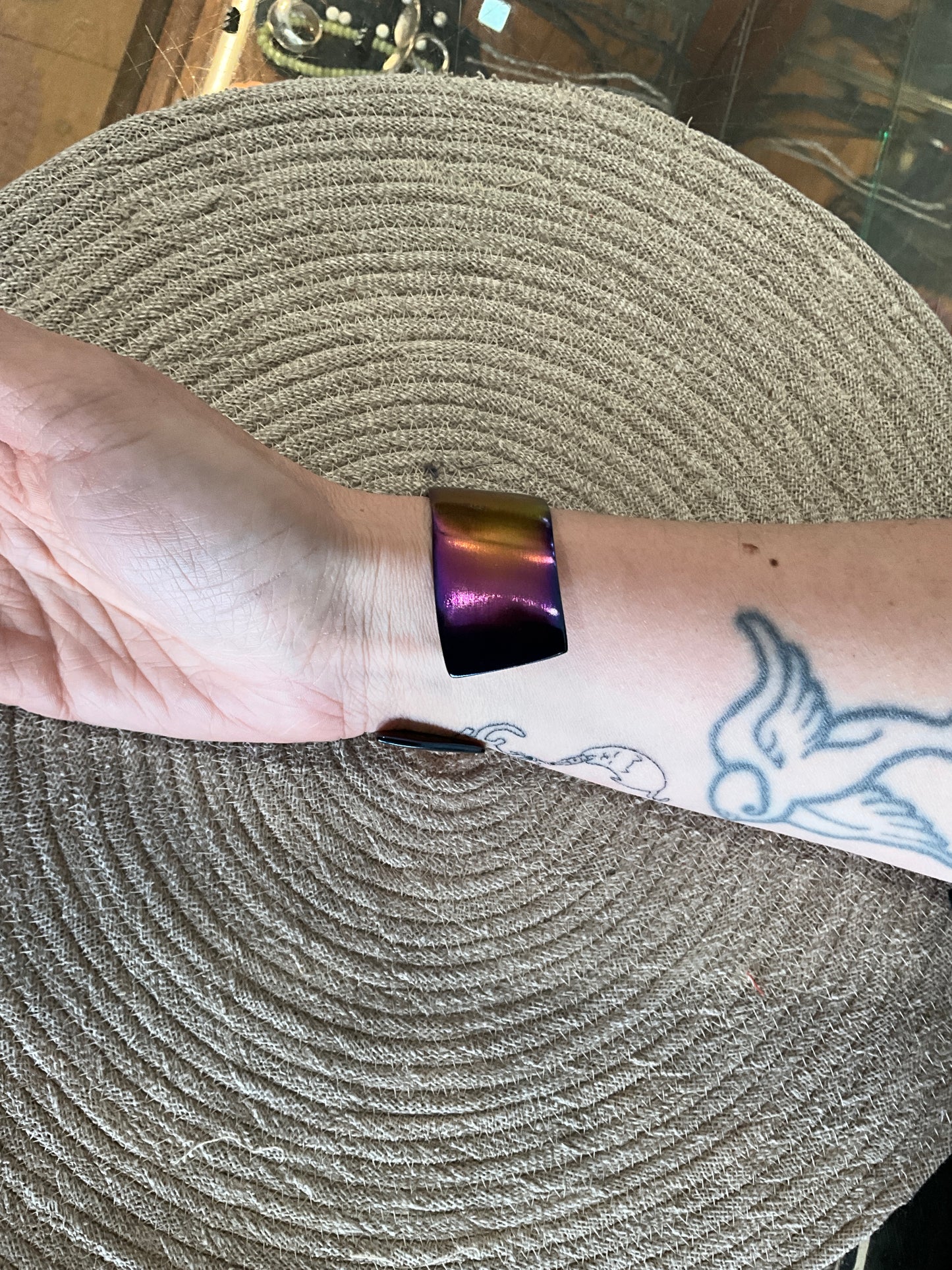 Cuff Brass iridescent finish small