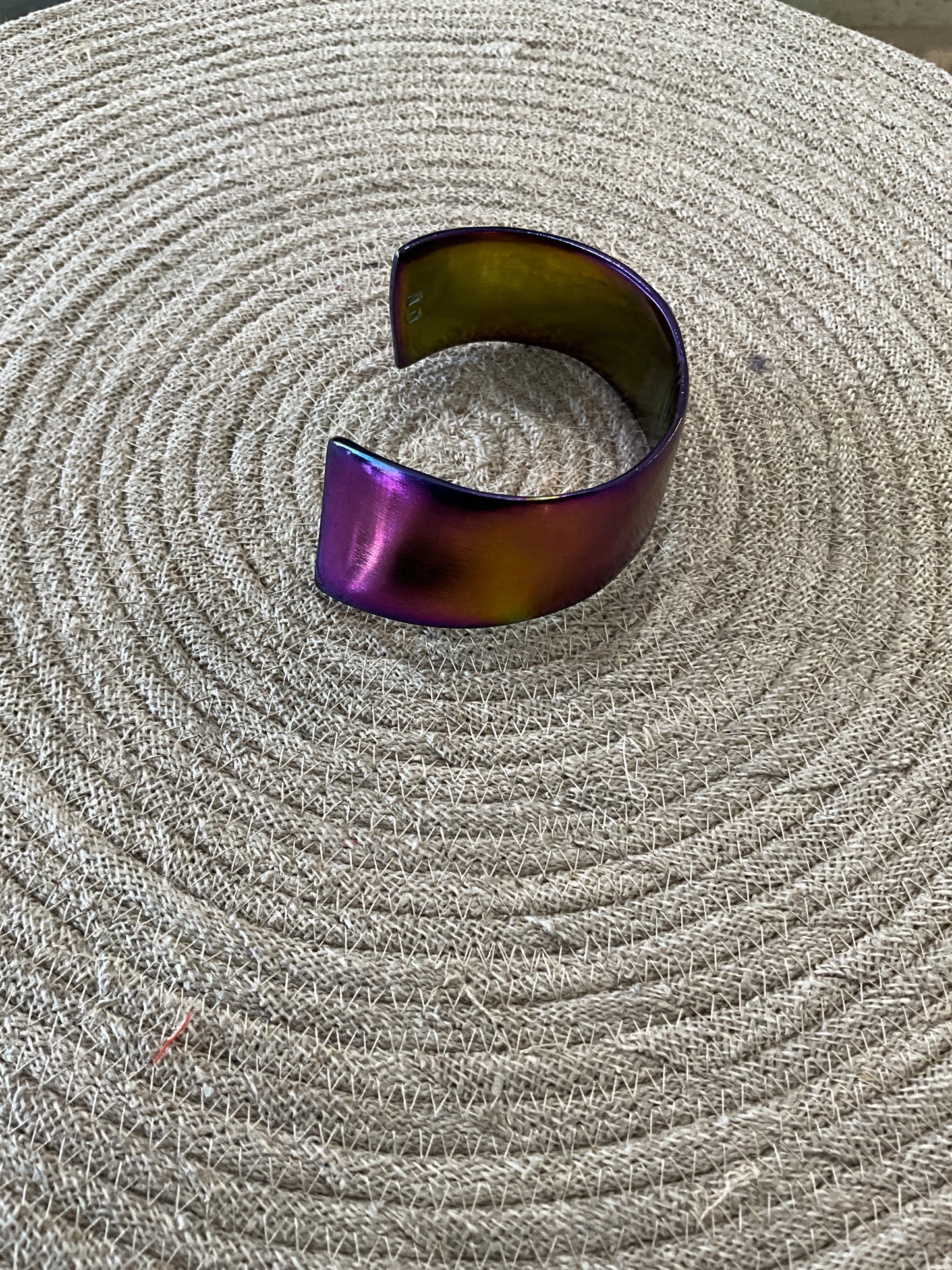Cuff Brass iridescent finish small
