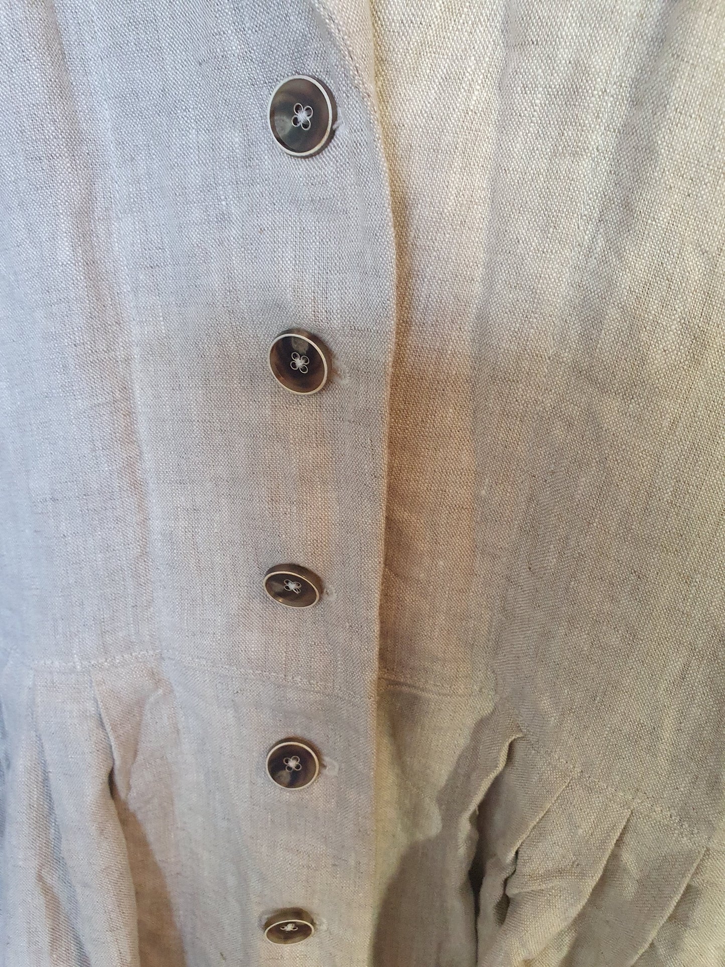 Victoria Linen Duster in Ecru