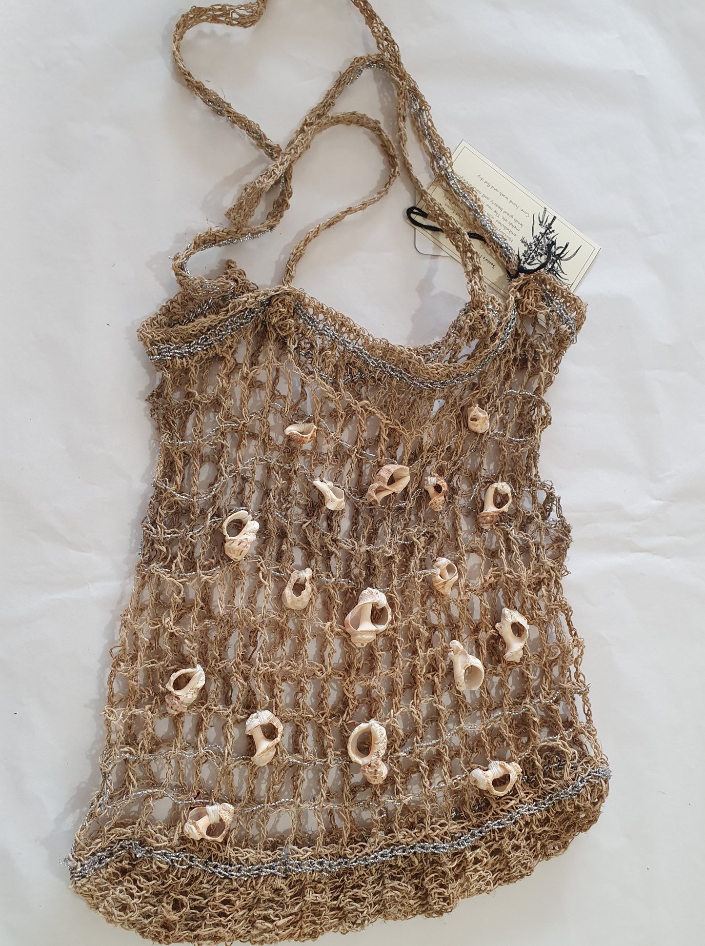 Wild hemp bag with shells
