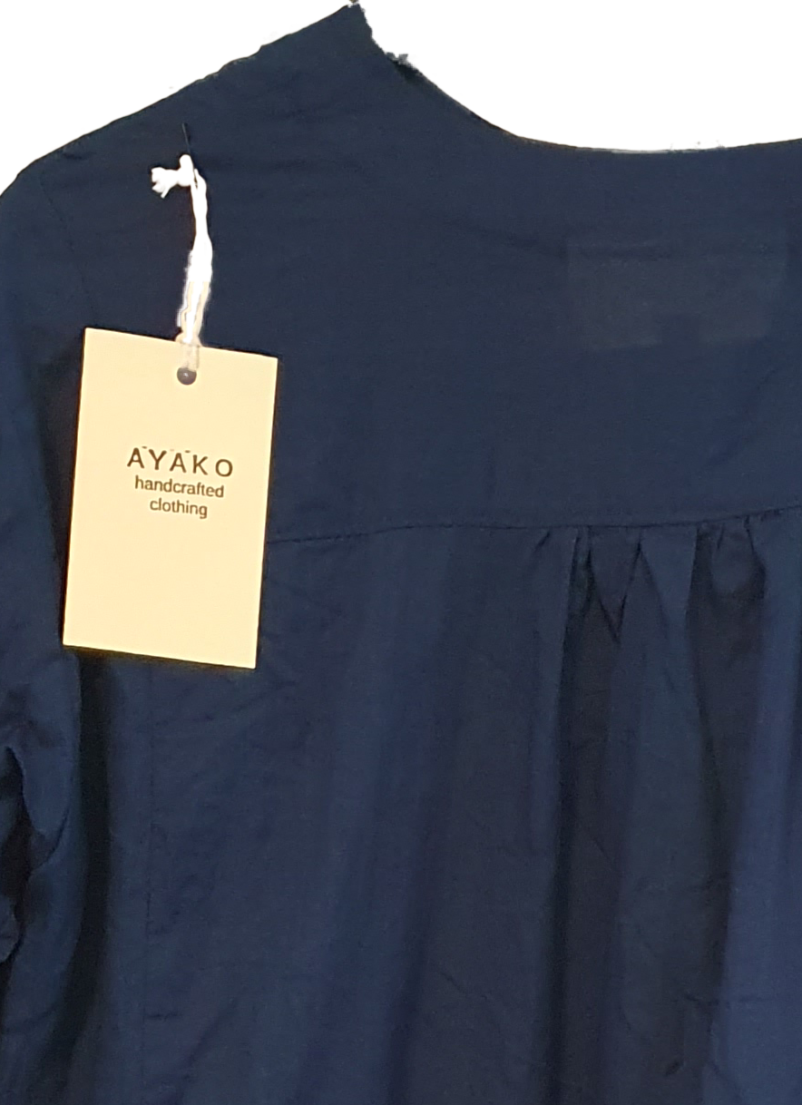 Loretta Cotton voile shirt in indigo