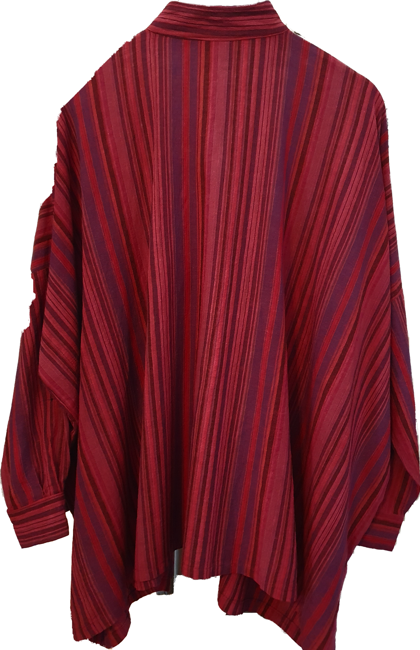 Oversized shirt in raspberry stripes