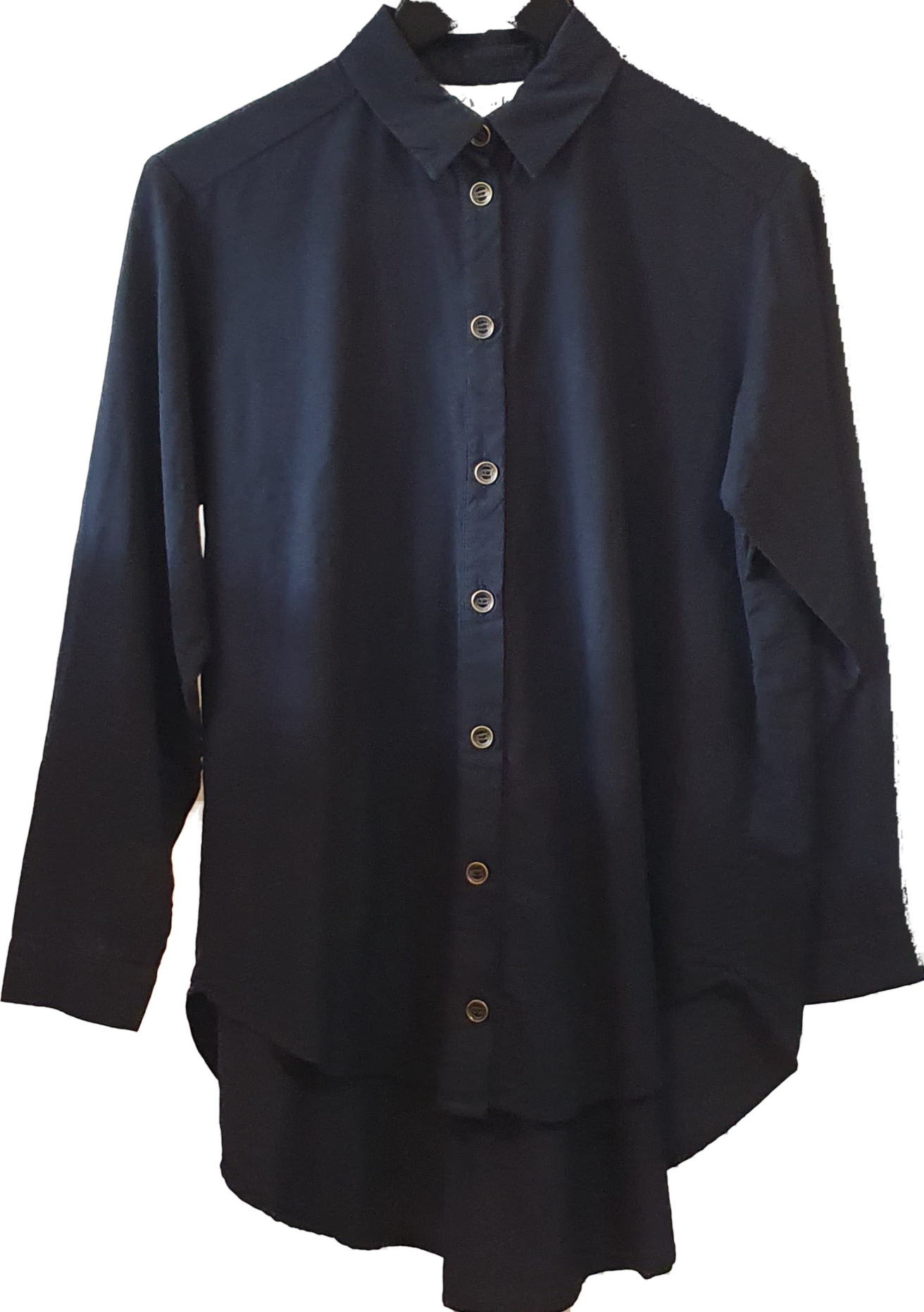 Stella back pleated shirt in black