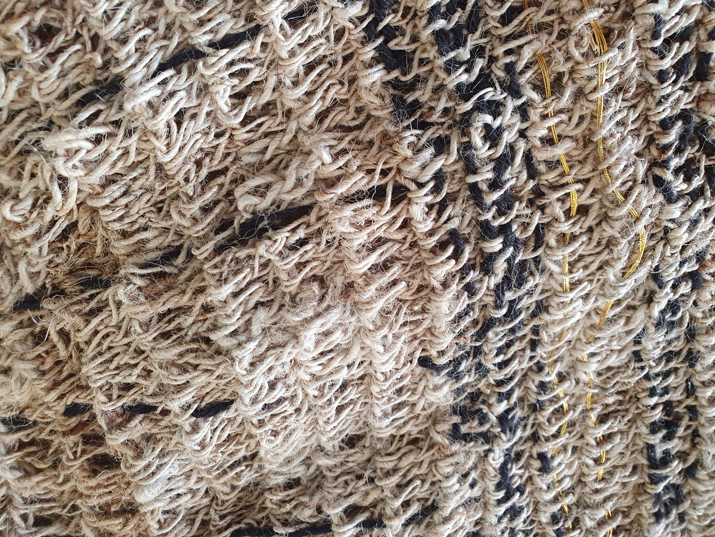 Wild hemp bag with brass discs