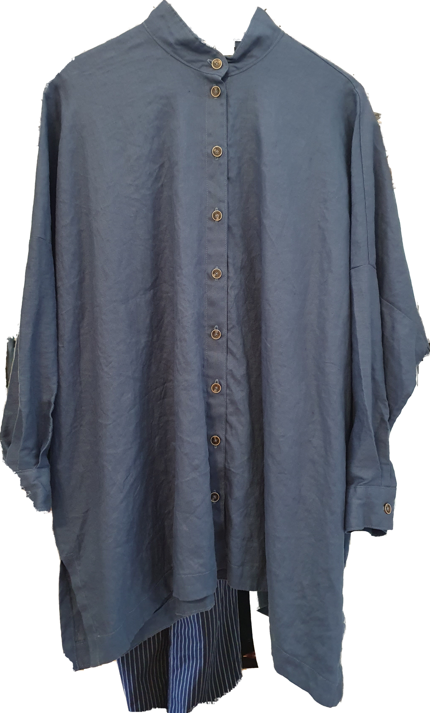 Oversized shirt in Denim Blue linen