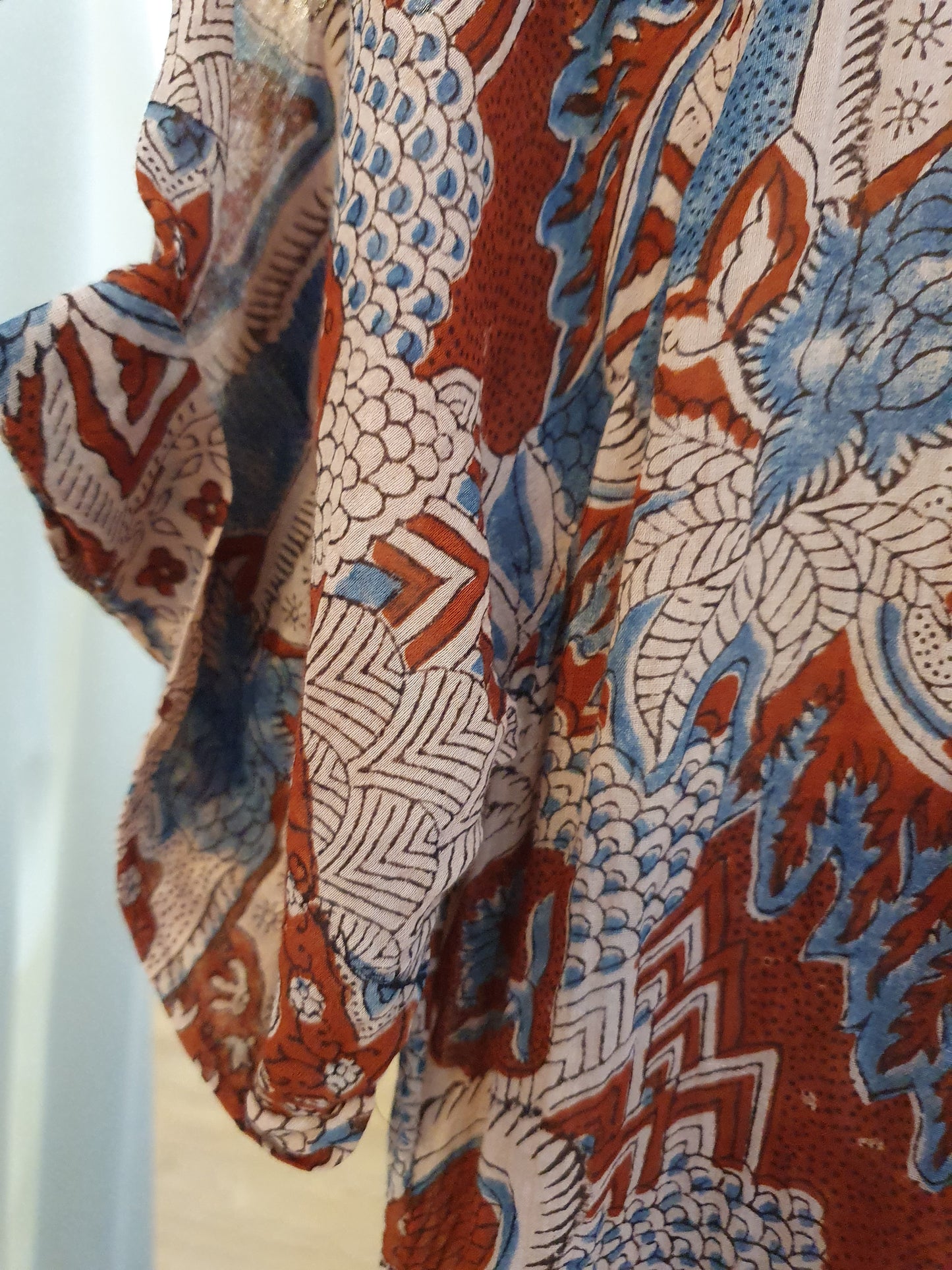 Radhika dress in fine hand blockprinted cotton