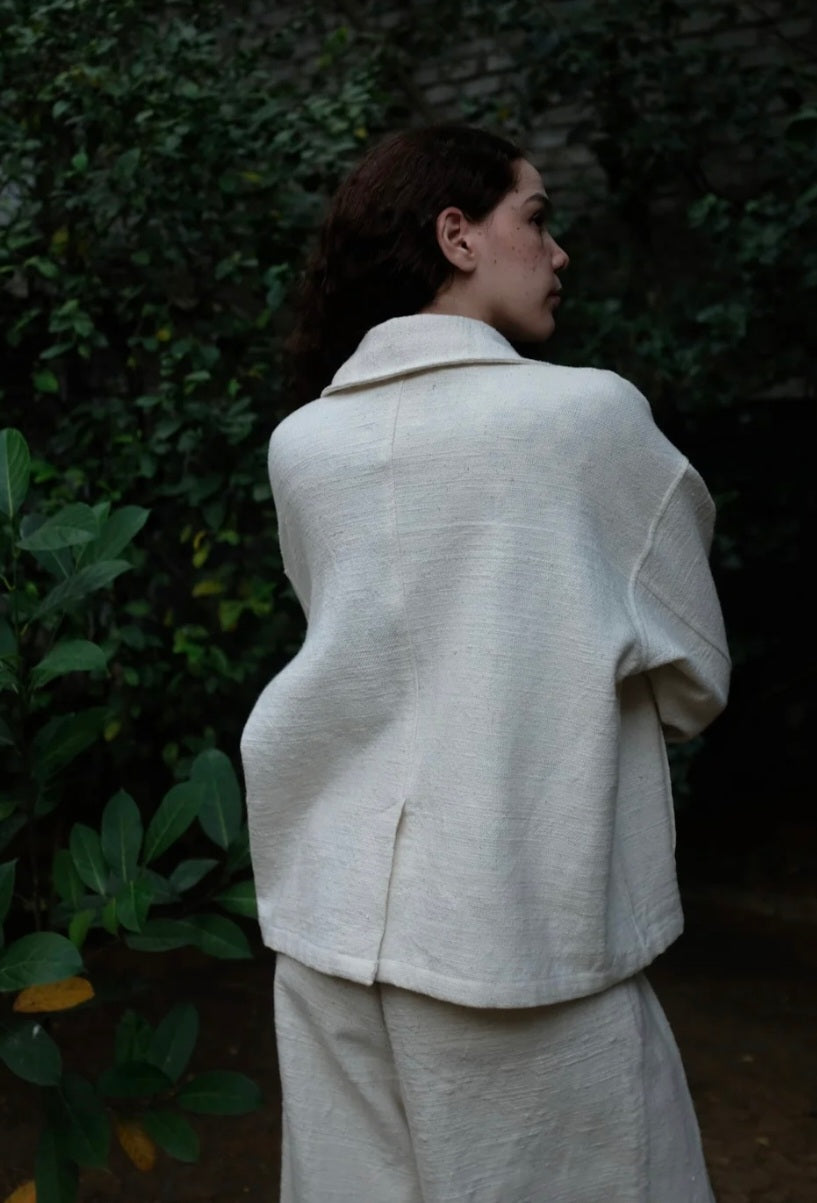 Aaron jacket in handwoven cotton