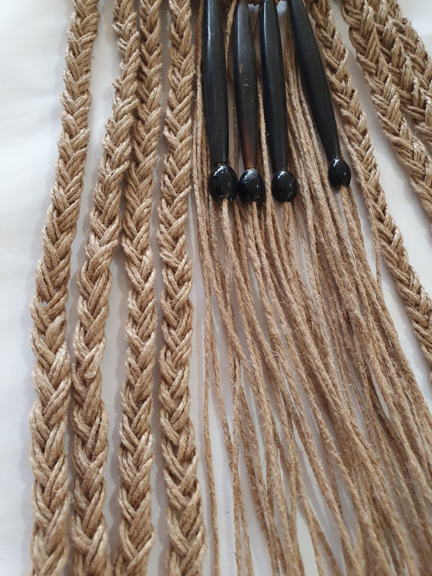 Handcrafted hemp and glass bead necklace from Nagaland