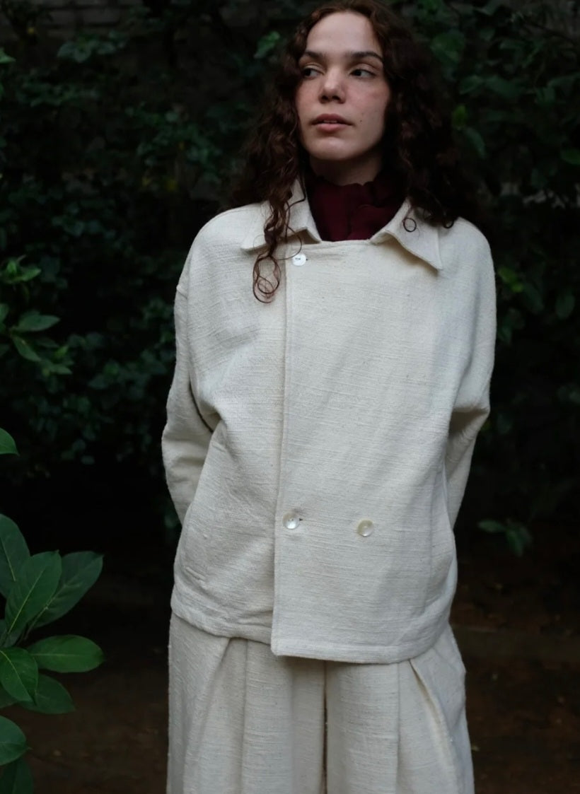 Aaron jacket in handwoven cotton