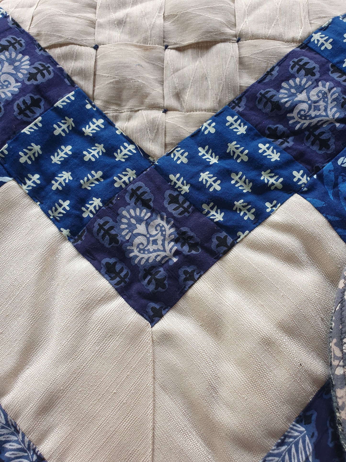 Handcrafted Quilt in Blues