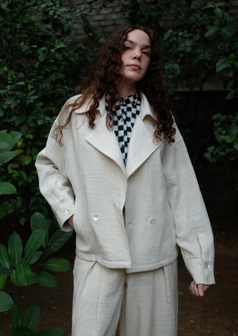 Aaron jacket in handwoven cotton