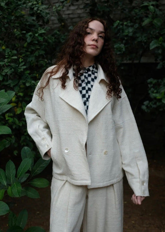 Aaron jacket in handwoven cotton