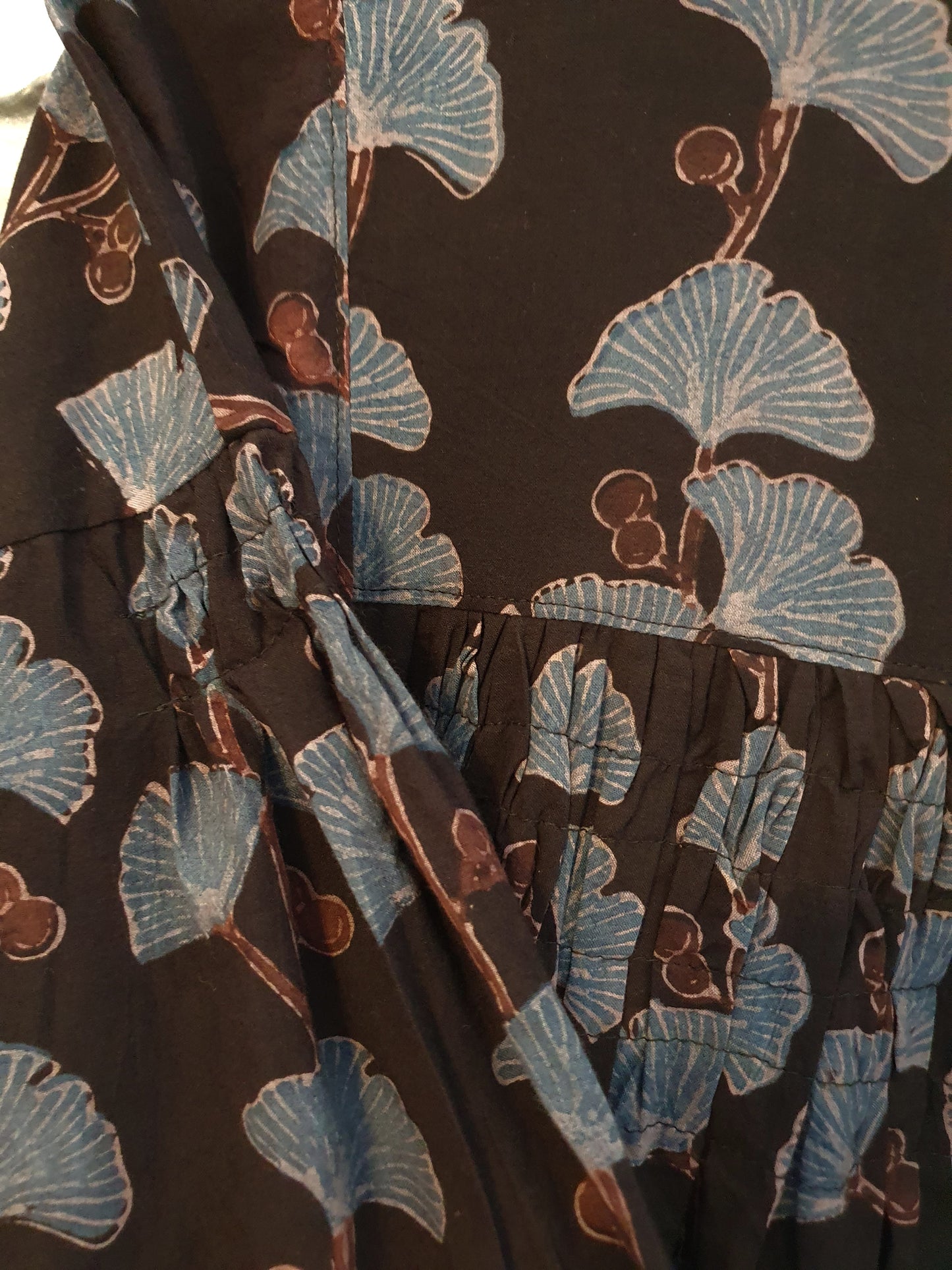 Elise dress in hand blockprinted cotton