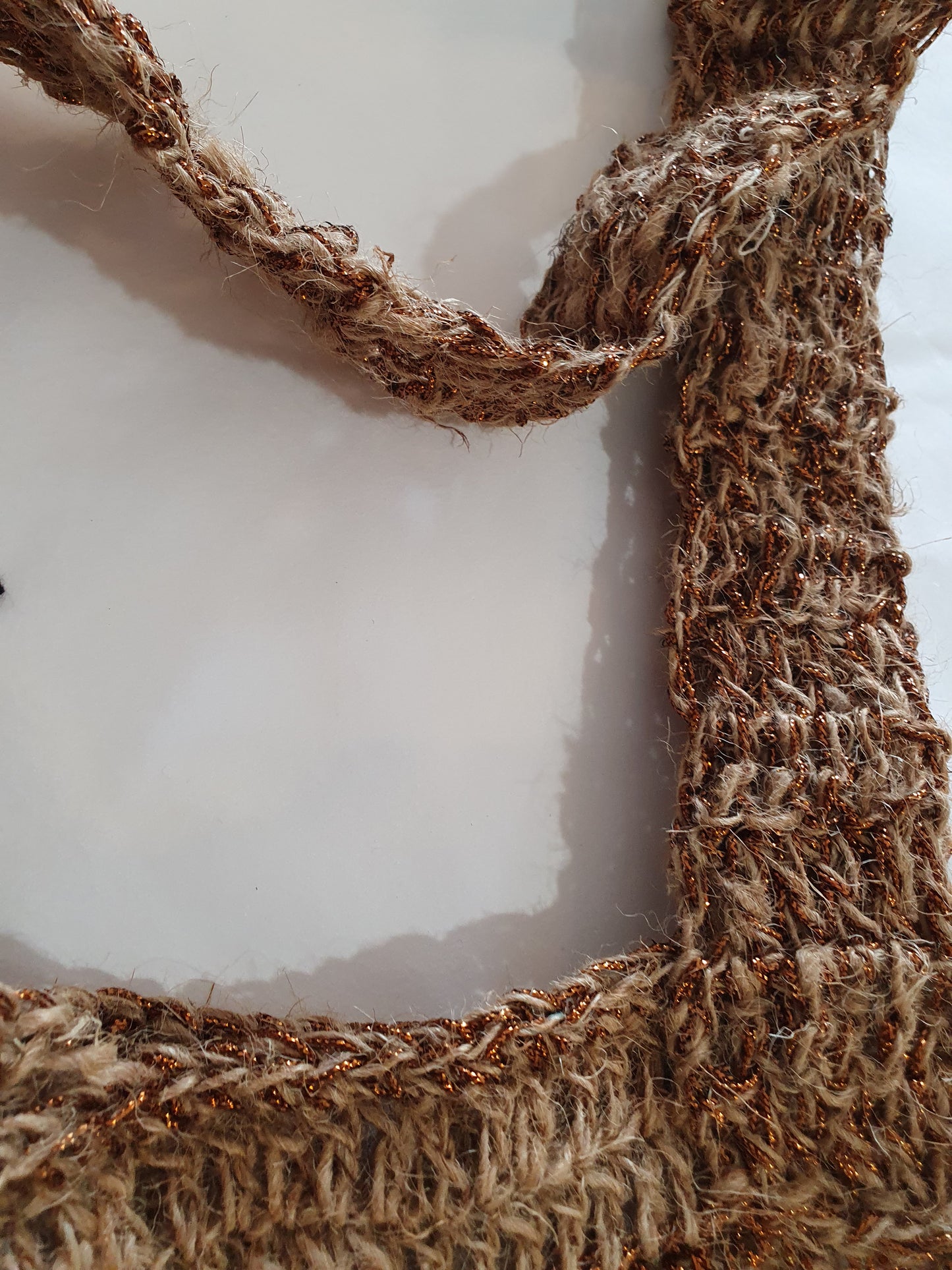 Wild hemp bag with copper thread