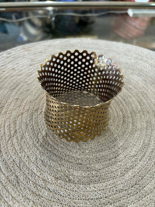 Concave brass mesh cuff Large
