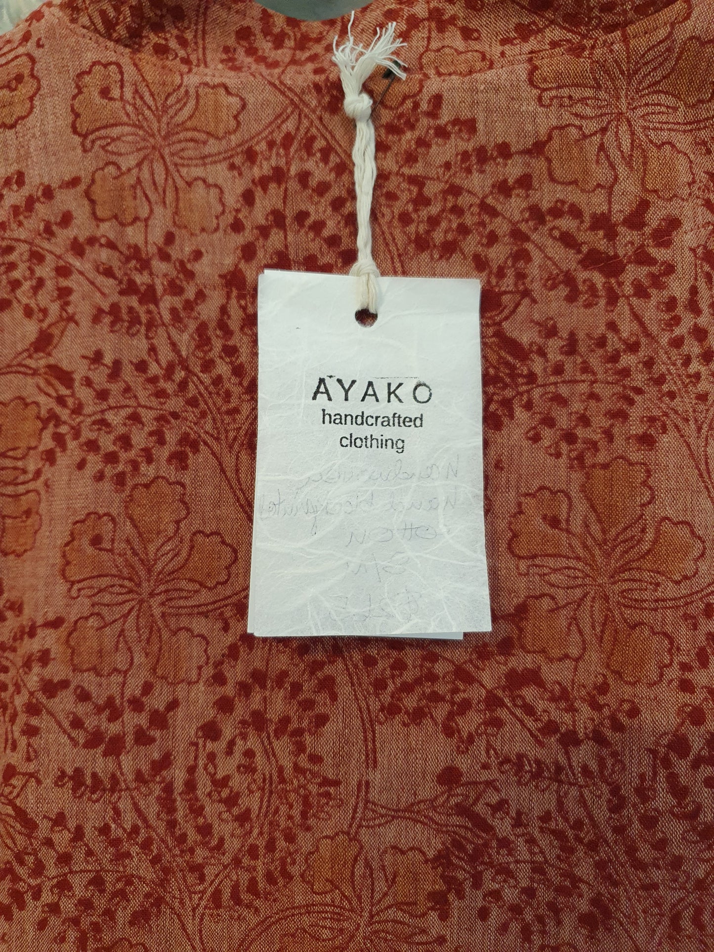 Isla shirt in dusty pink hand blockprinted cotton