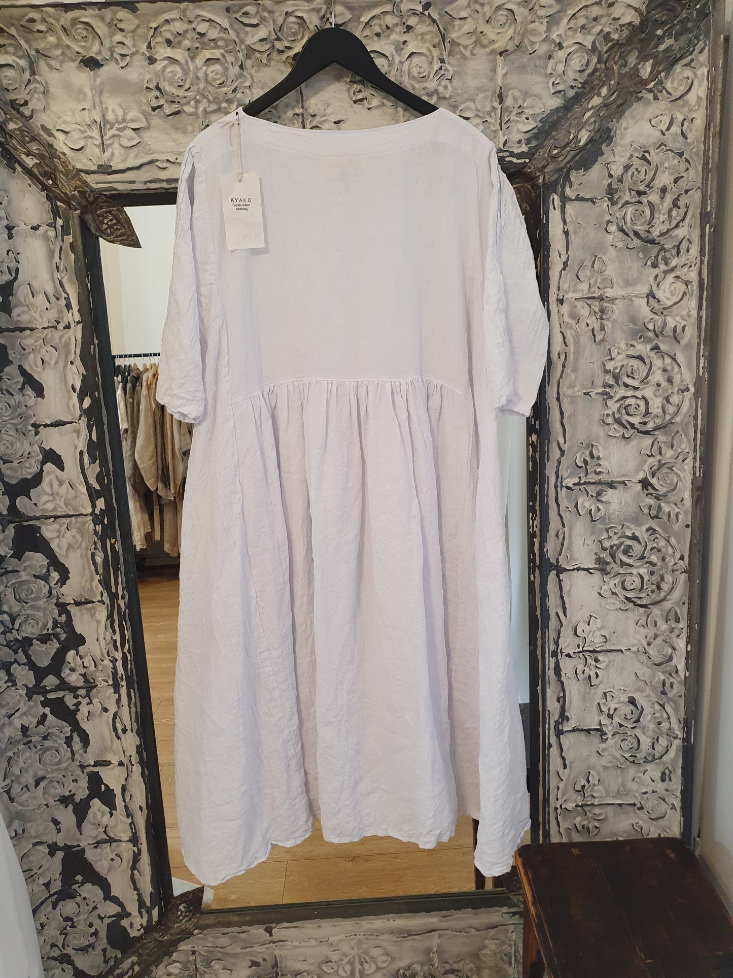 Willow dress in white linen